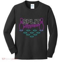 Split Happens Funny Bowling Kids Long Sleeve Shirt thumb 0
