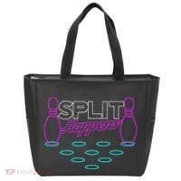 Split Happens Funny Bowling Tote Bag thumb 0
