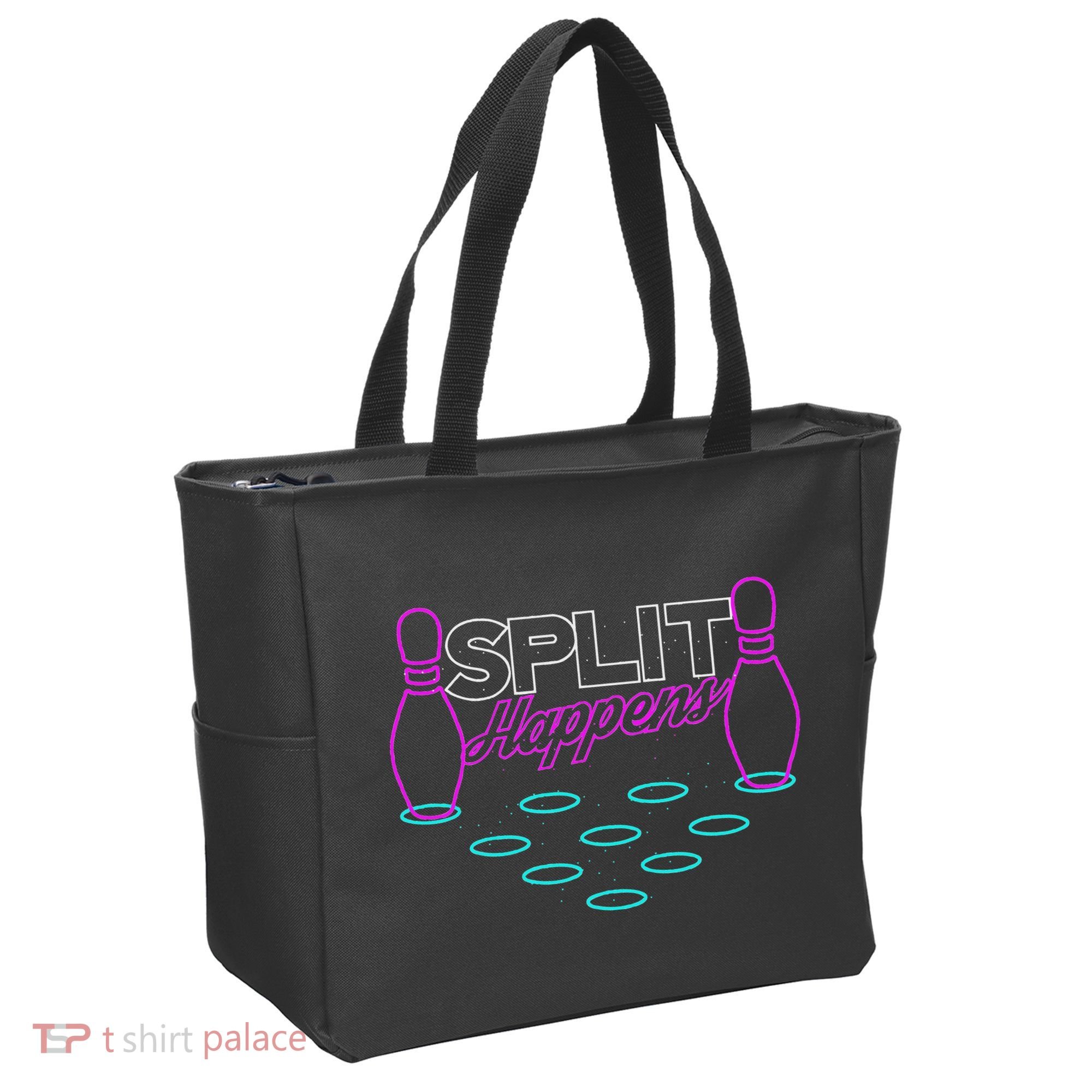 Split Happens Funny Bowling Tote Bag