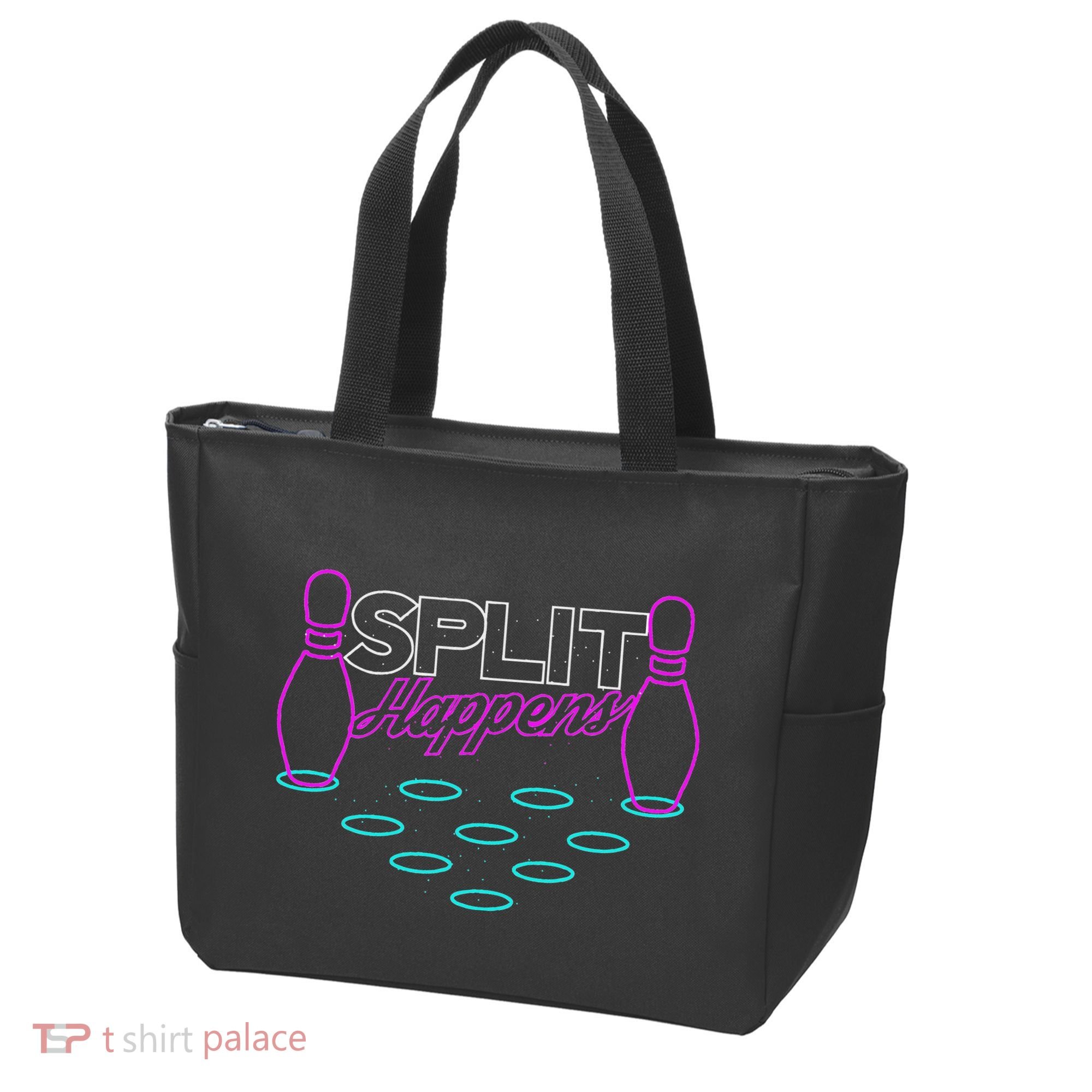 Split Happens Funny Bowling Tote Bag