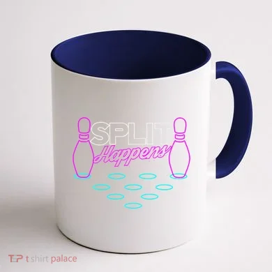 Split Happens Funny Bowling Coffee Mug back