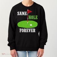Same Hole Forever Groom Bachelor Party Funny Golf Married Women's Sweatshirt thumb 0