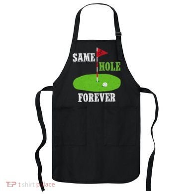 Same Hole Forever Groom Bachelor Party Funny Golf Married Apron