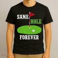 Same Hole Forever Groom Bachelor Party Funny Golf Married T-Shirt thumb 3