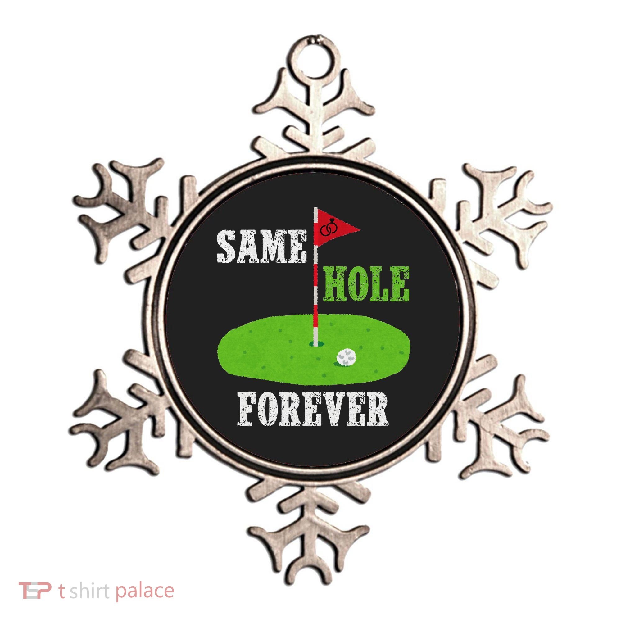 Same Hole Forever Groom Bachelor Party Funny Golf Married Ornament