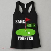Same Hole Forever Groom Bachelor Party Funny Golf Married Women's Tank Top thumb 3