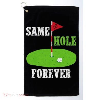 Same Hole Forever Groom Bachelor Party Funny Golf Married Golf Towel