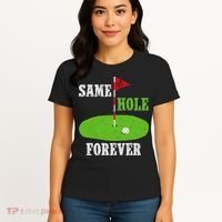 Same Hole Forever Groom Bachelor Party Funny Golf Married Women's T-Shirt thumb 4