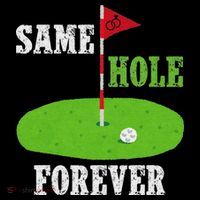 Same Hole Forever Groom Bachelor Party Funny Golf Married Women's T-Shirt thumb 6