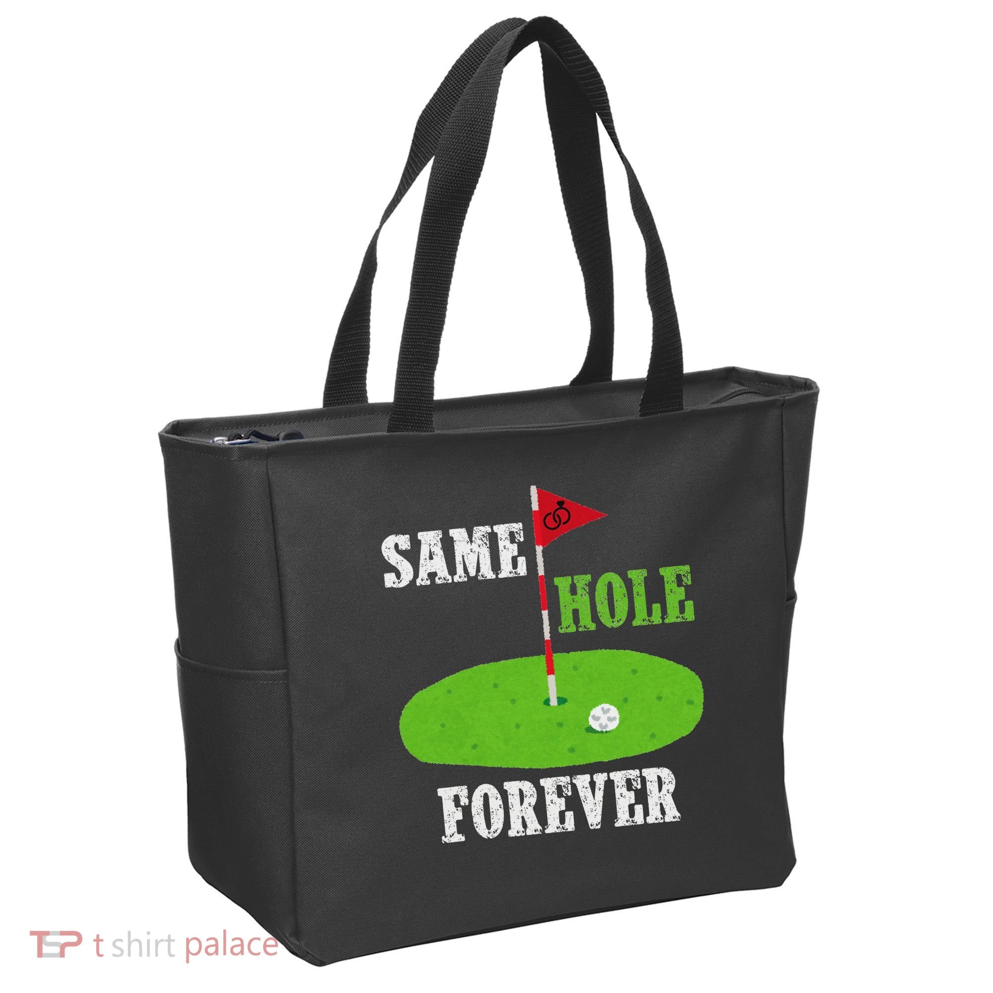Same Hole Forever Groom Bachelor Party Funny Golf Married Tote Bag
