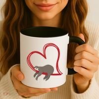 Sloth Heart Funny Gift Love Sloths Funny Gift Funny Gift Coffee Mug thumb 3