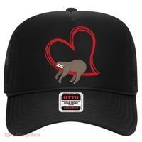 Sloth Heart Funny Gift Love Sloths Funny Gift Funny Gift Hat thumb 0