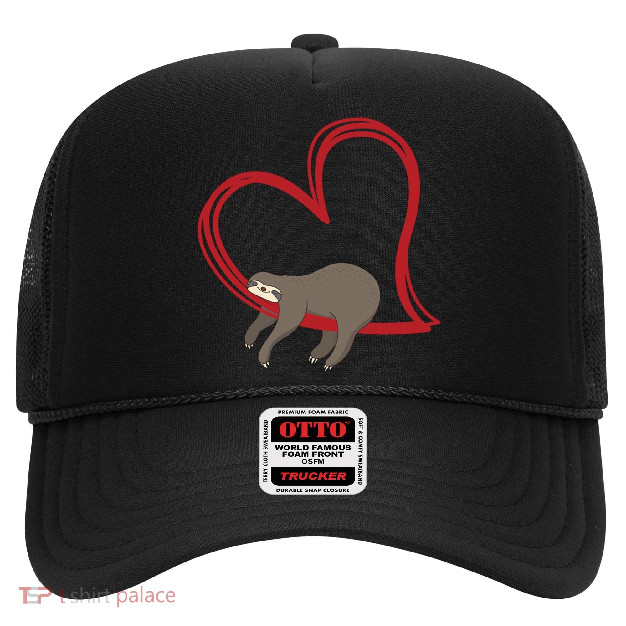 Sloth Heart Funny Gift Love Sloths Funny Gift Funny Gift Hat