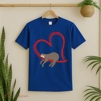 Sloth Heart Funny Gift Love Sloths Funny Gift Funny Gift T-Shirt thumb 2