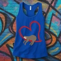 Sloth Heart Funny Gift Love Sloths Funny Gift Funny Gift Women's Tank Top thumb 3