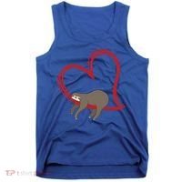 Sloth Heart Funny Gift Love Sloths Funny Gift Funny Gift Tank Top thumb 0