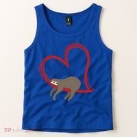 Sloth Heart Funny Gift Love Sloths Funny Gift Funny Gift Tank Top thumb 2