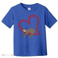 Sloth Heart Funny Gift Love Sloths Funny Gift Funny Gift Toddler T-Shirt thumb 0