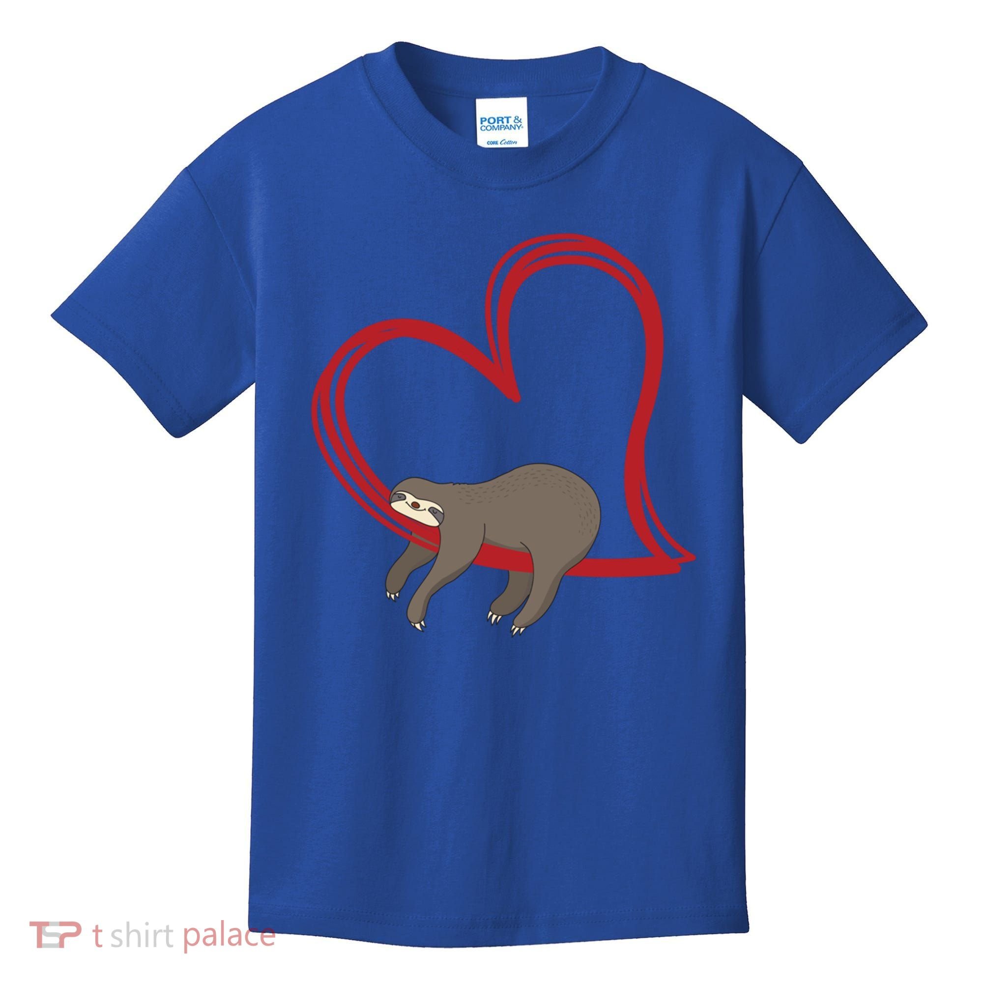 Sloth Heart Funny Gift Love Sloths Funny Gift Funny Gift Kids T-Shirt