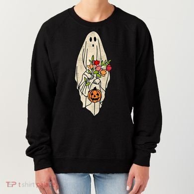 Spooky Halloween Floral Ghost Women's Sweatshirt