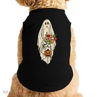 Spooky Halloween Floral Ghost Doggie Tank thumb 0