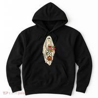 Spooky Halloween Floral Ghost Hoodie thumb 0