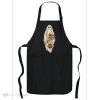 Spooky Halloween Floral Ghost Apron thumb 0