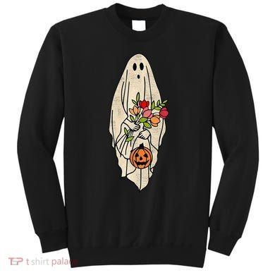 Spooky Halloween Floral Ghost Sweatshirt