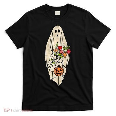 Spooky Halloween Floral Ghost T-Shirt