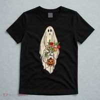 Spooky Halloween Floral Ghost T-Shirt thumb 5