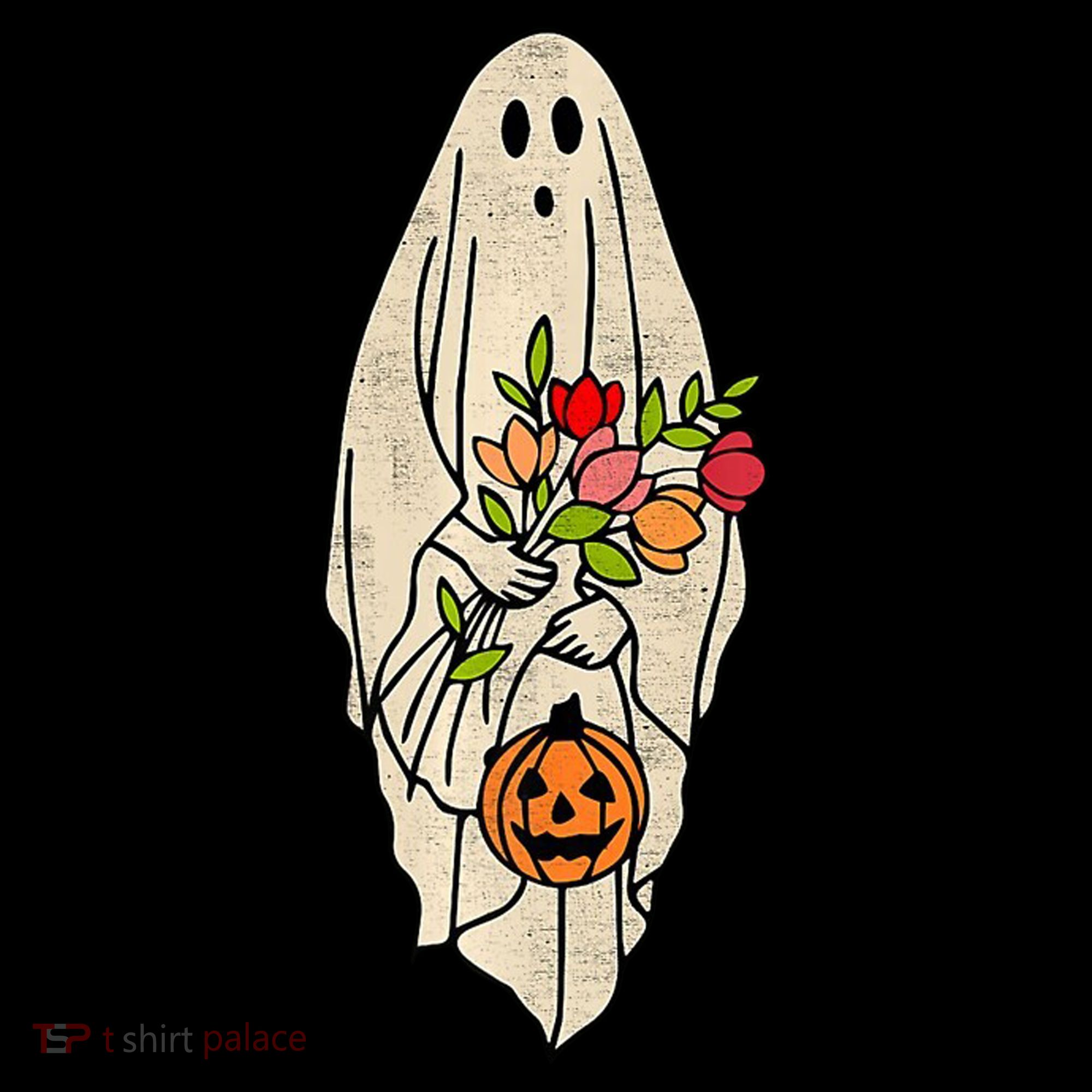 Spooky Halloween Floral Ghost Coffee Mug