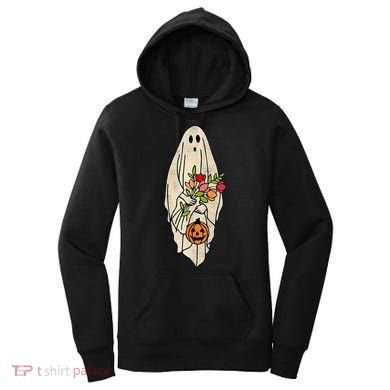 Spooky Halloween Floral Ghost Women's Hoodie