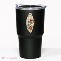 Spooky Halloween Floral Ghost Tumbler thumb 0