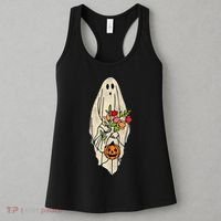 Spooky Halloween Floral Ghost Women's Tank Top thumb 3