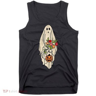 Spooky Halloween Floral Ghost Tank Top