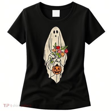 Spooky Halloween Floral Ghost Women's T-Shirt