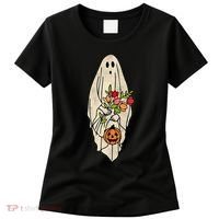 Spooky Halloween Floral Ghost Women's T-Shirt thumb 0