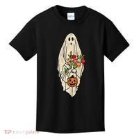 Spooky Halloween Floral Ghost Kids T-Shirt thumb 0
