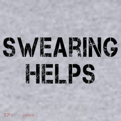 Swearing Helps Funny Sarcastic Women's Racerback Cropped Tank