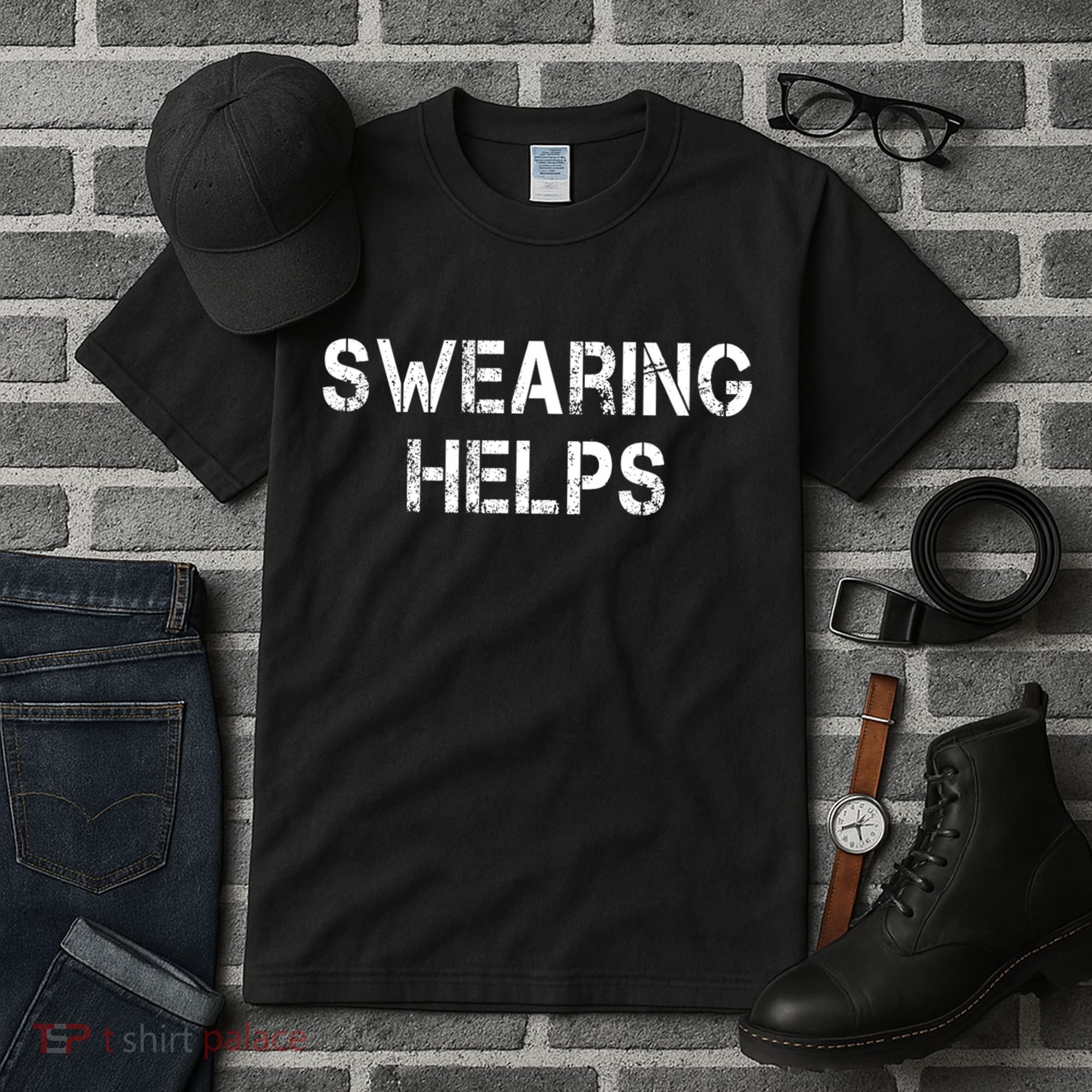 Swearing Helps Funny Sarcastic Tall T-Shirt