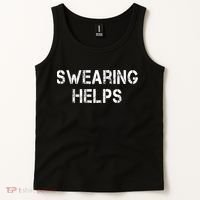 Swearing Helps Funny Sarcastic Tank Top thumb 2