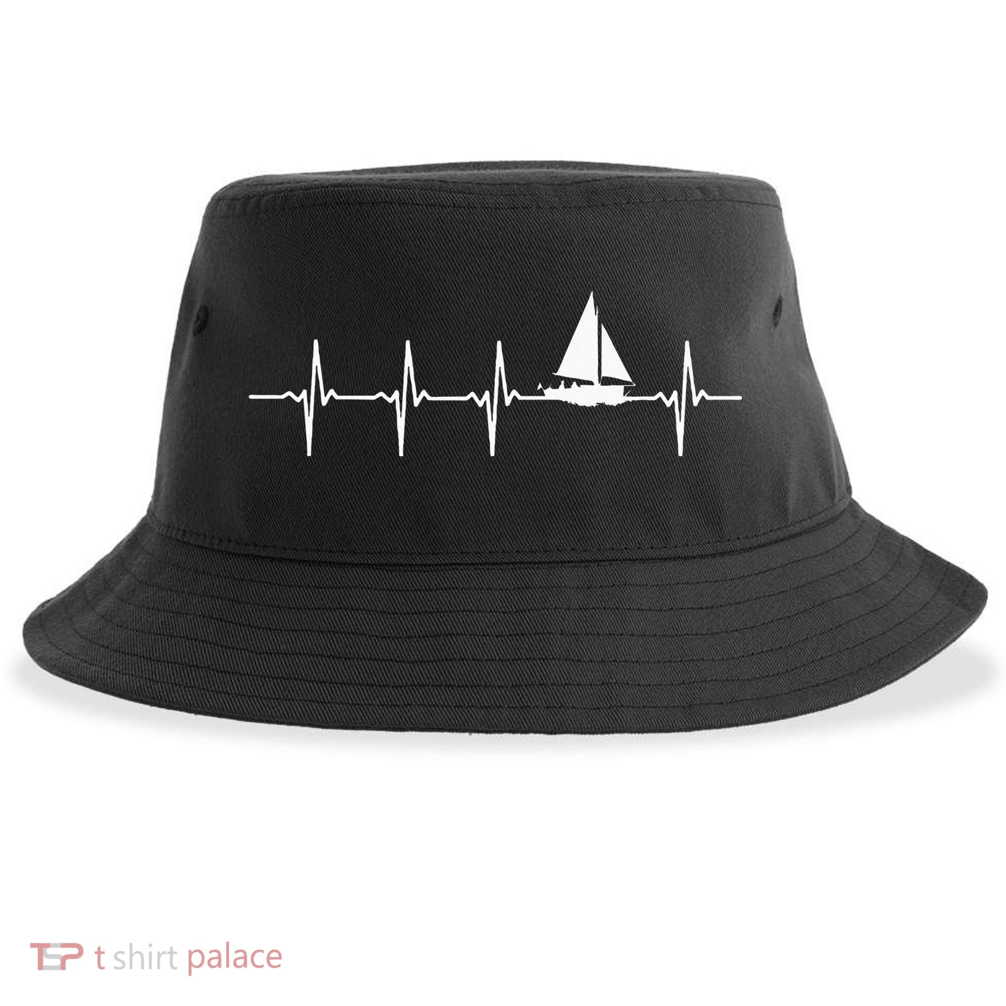 Sailing Heartbeat For Sailors Sustainable Bucket Hat