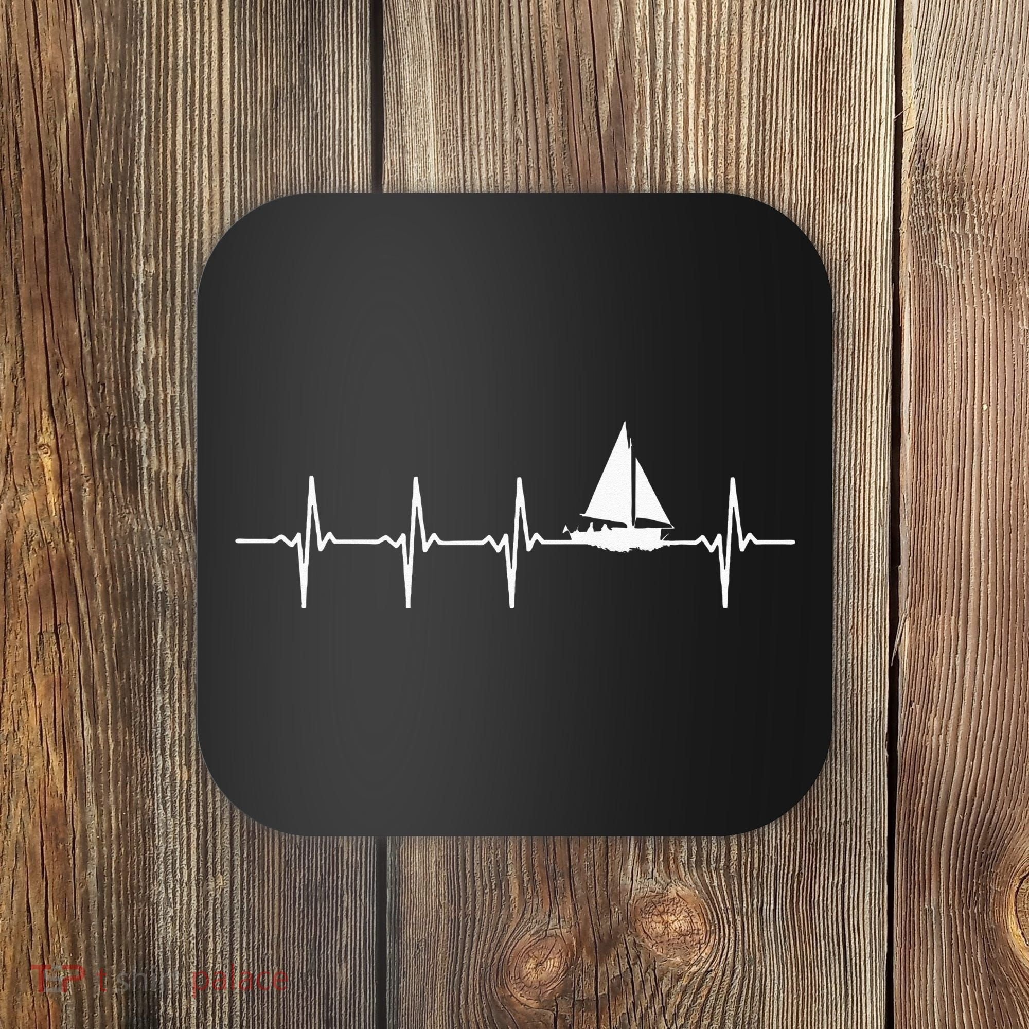Sailing Heartbeat For Sailors Coaster