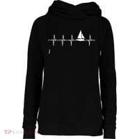 Sailing Heartbeat For Sailors Womens Funnel Neck Pullover Hood thumb 0