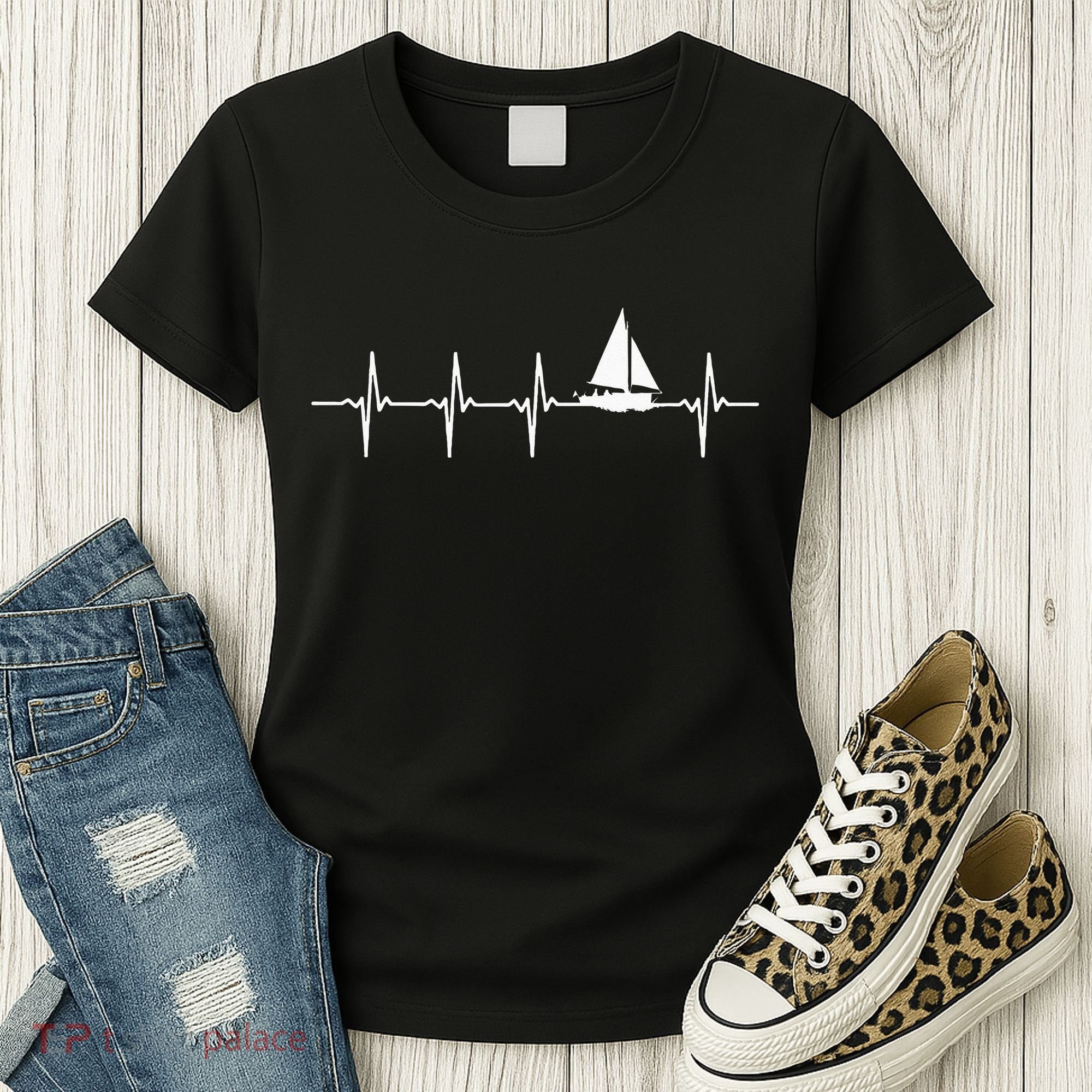 Sailing Heartbeat For Sailors Women's T-Shirt