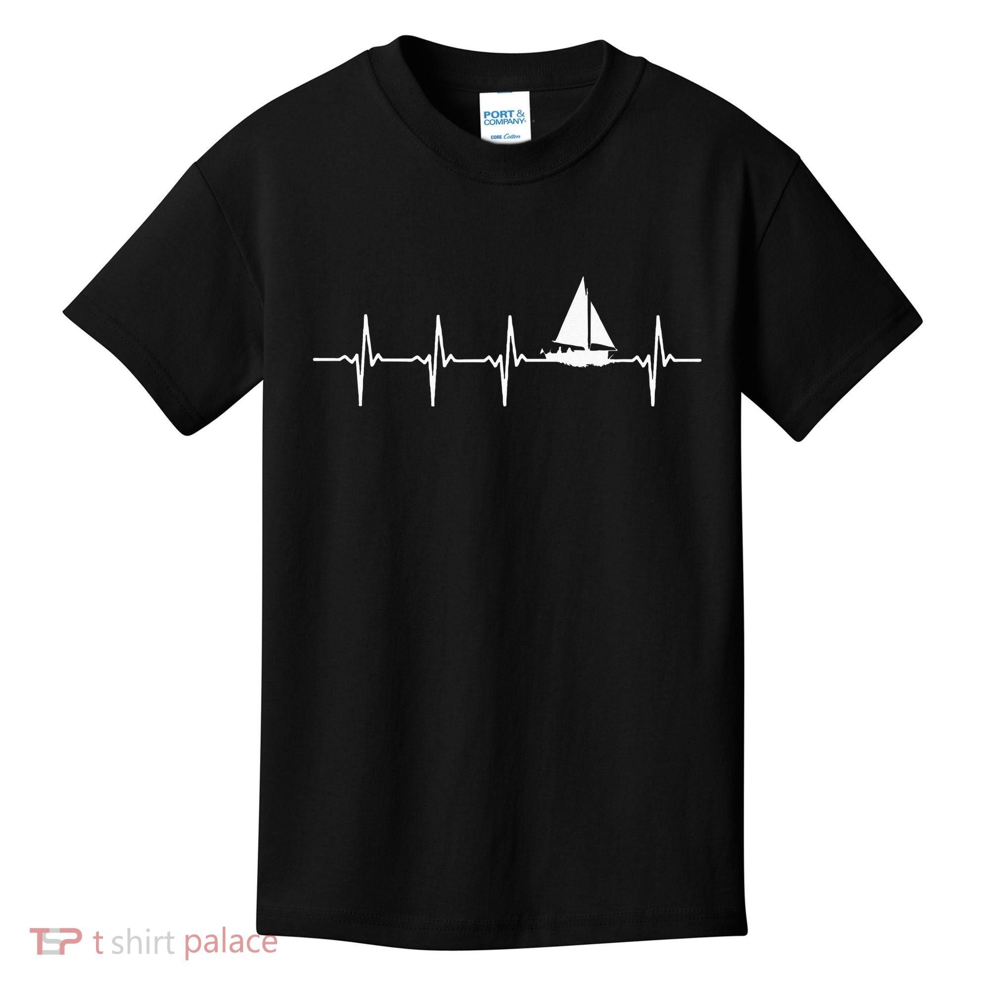 Sailing Heartbeat For Sailors Kids T-Shirt