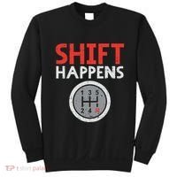 Shift Happens Funny Car Gear Pun Race Driver Racing Gift Sweatshirt thumb 0
