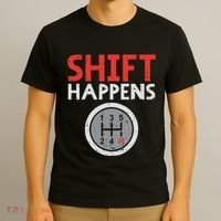 Shift Happens Funny Car Gear Pun Race Driver Racing Gift T-Shirt thumb 3
