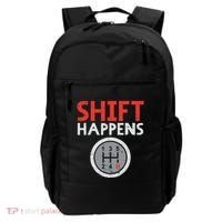 Shift Happens Funny Car Gear Pun Race Driver Racing Gift Backpack thumb 0