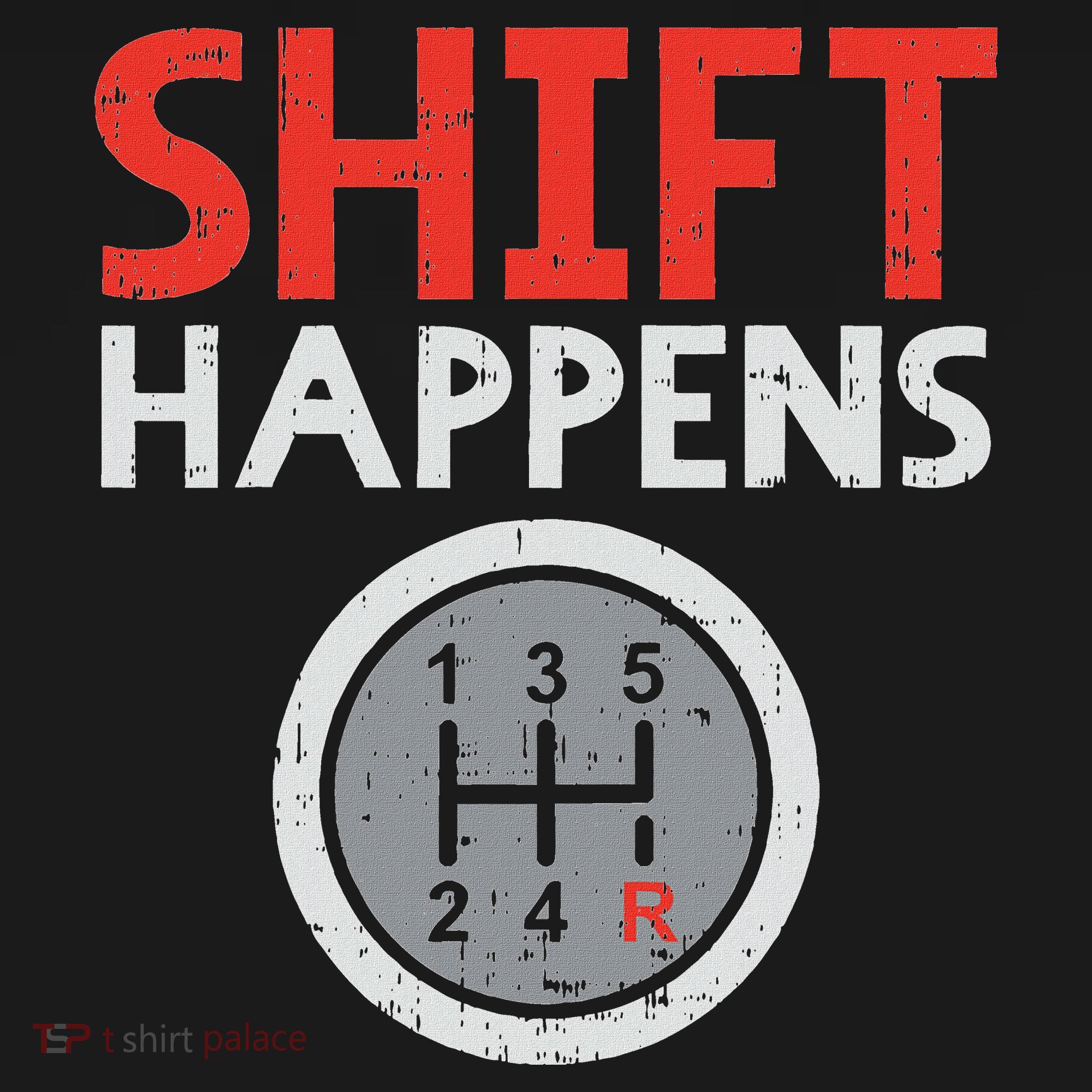 Shift Happens Funny Car Gear Pun Race Driver Racing Gift Mousepad